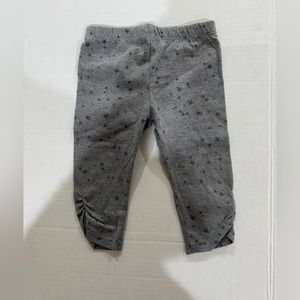 Circo baby girl gray star leggings size 9 months